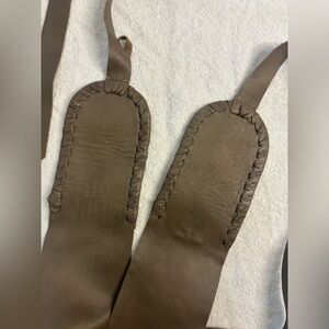 Zara Belt Brown Cow Leather Sz Medium 3” Wide Women’s Y2K Cowgirl Boho Vtg